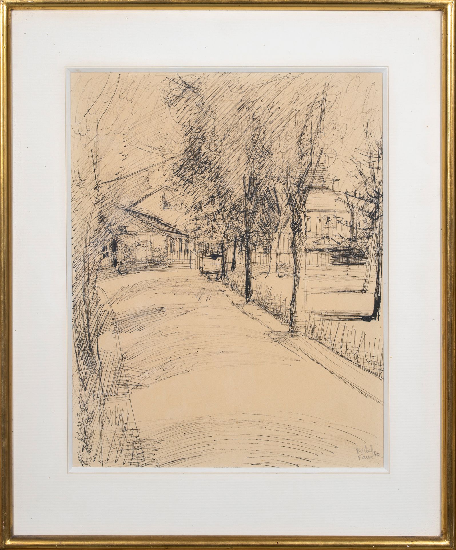 Null Michel FAURE (1928-2009.)

Chalais, 1950 (Normandy).

Ink. Signed and dated&hellip;