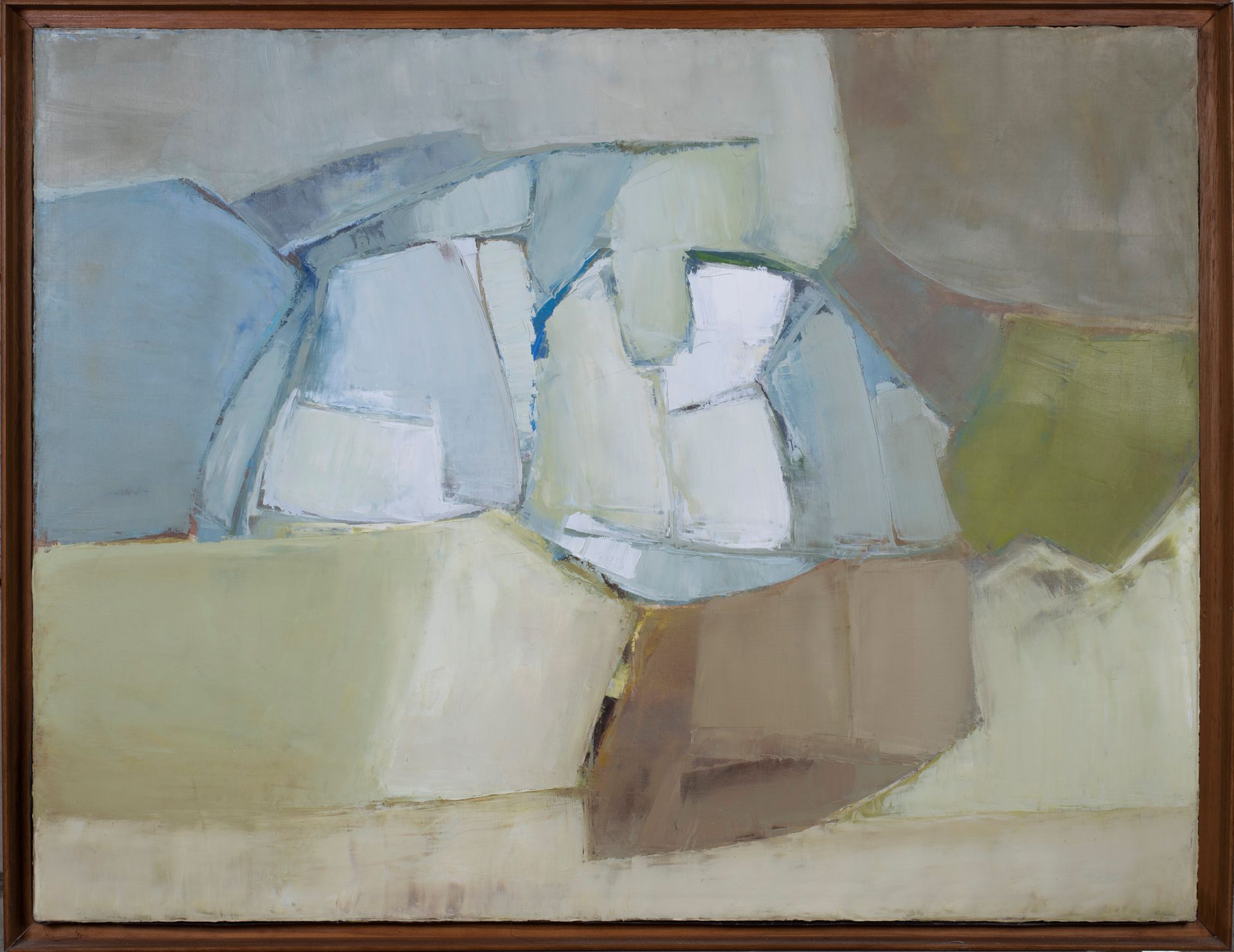 Null 米歇尔-法尔（1928-2009）。

组成，1969年。

布面油画。背面有签名和日期69。

89 x 116厘米。