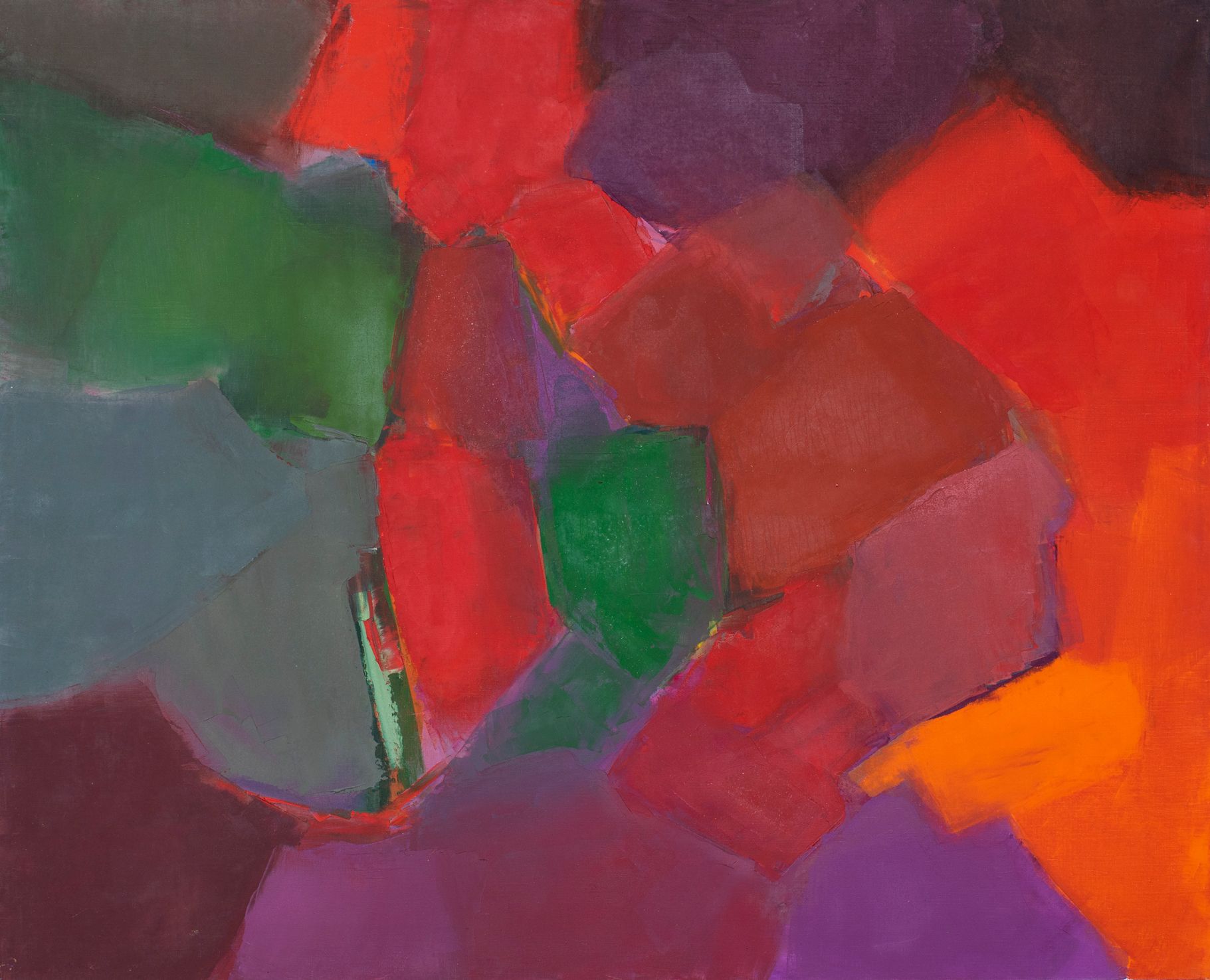 Null 米歇尔-法尔（1928-2009）。

组成。

布面油画。无符号。

100 x 81厘米。