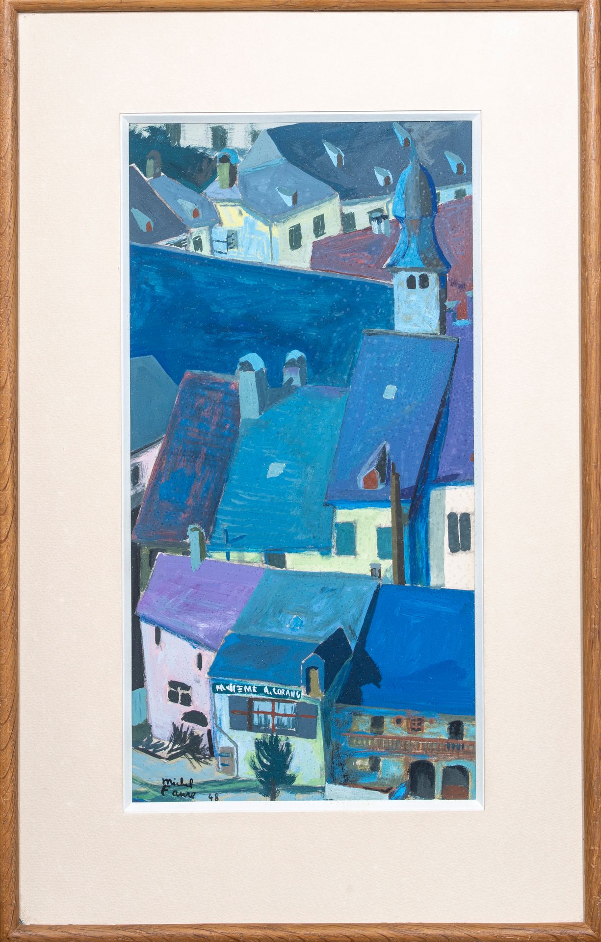 Null 米歇尔-法尔（1928-2009）。

阿登地区的风景，1948年。

卢森堡的村庄，1948年。

两幅水粉画。签名和日期为48。

31 x 16&hellip;