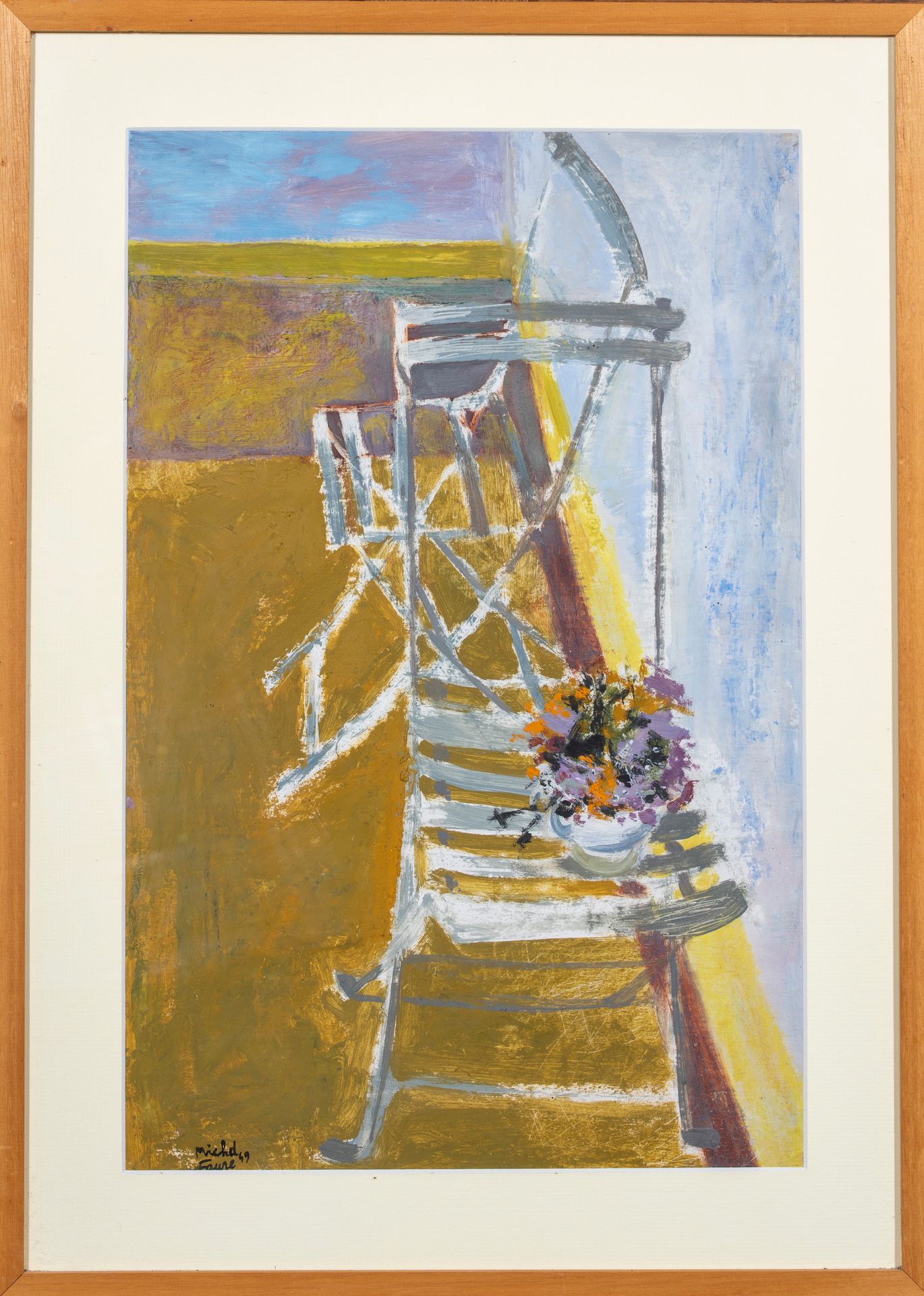 Null Michel FAURE (1928-2009).

Garden chairs, 1949.

Gouache. Signed lower left&hellip;