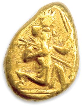 Null 阿契美尼德王朝--阿塔克谢斯465-425年

国王作为一个有胡子的弓箭手，半跪在地上，头戴皇冠（cidaris），身披披风（candys），手持标枪&hellip;