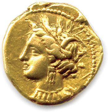 Null 
Zeugitane - Carthage 350-320




左边是塔尼特的头像，戴着三重吊坠耳环和一条吊坠项链，头发上有玉米穗。R/.自由马站&hellip;