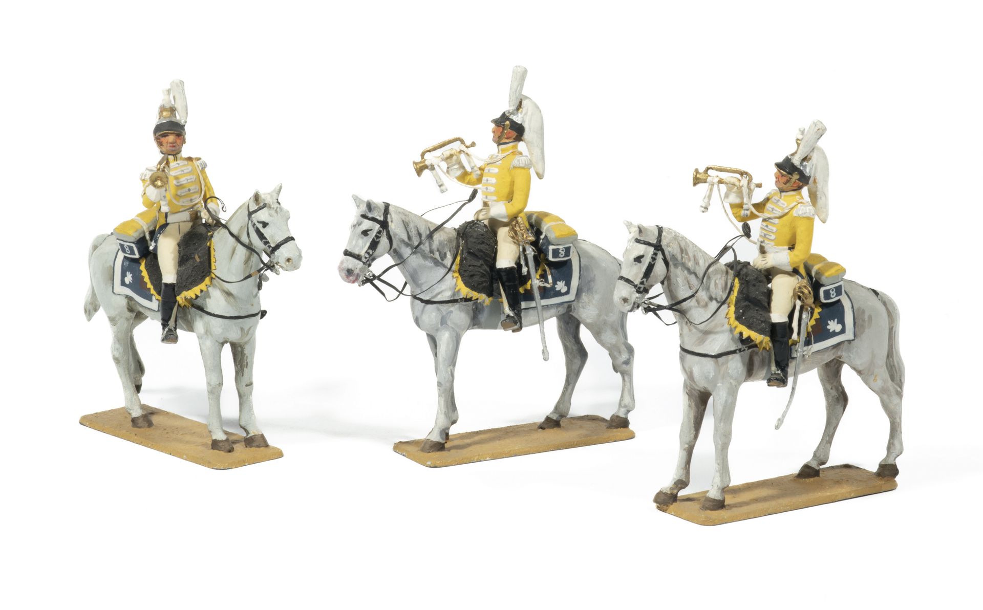 Null Métayer. Les Cuirassiers. Fanfare du 8ème Régiment. (3 fig.). T.B.E.