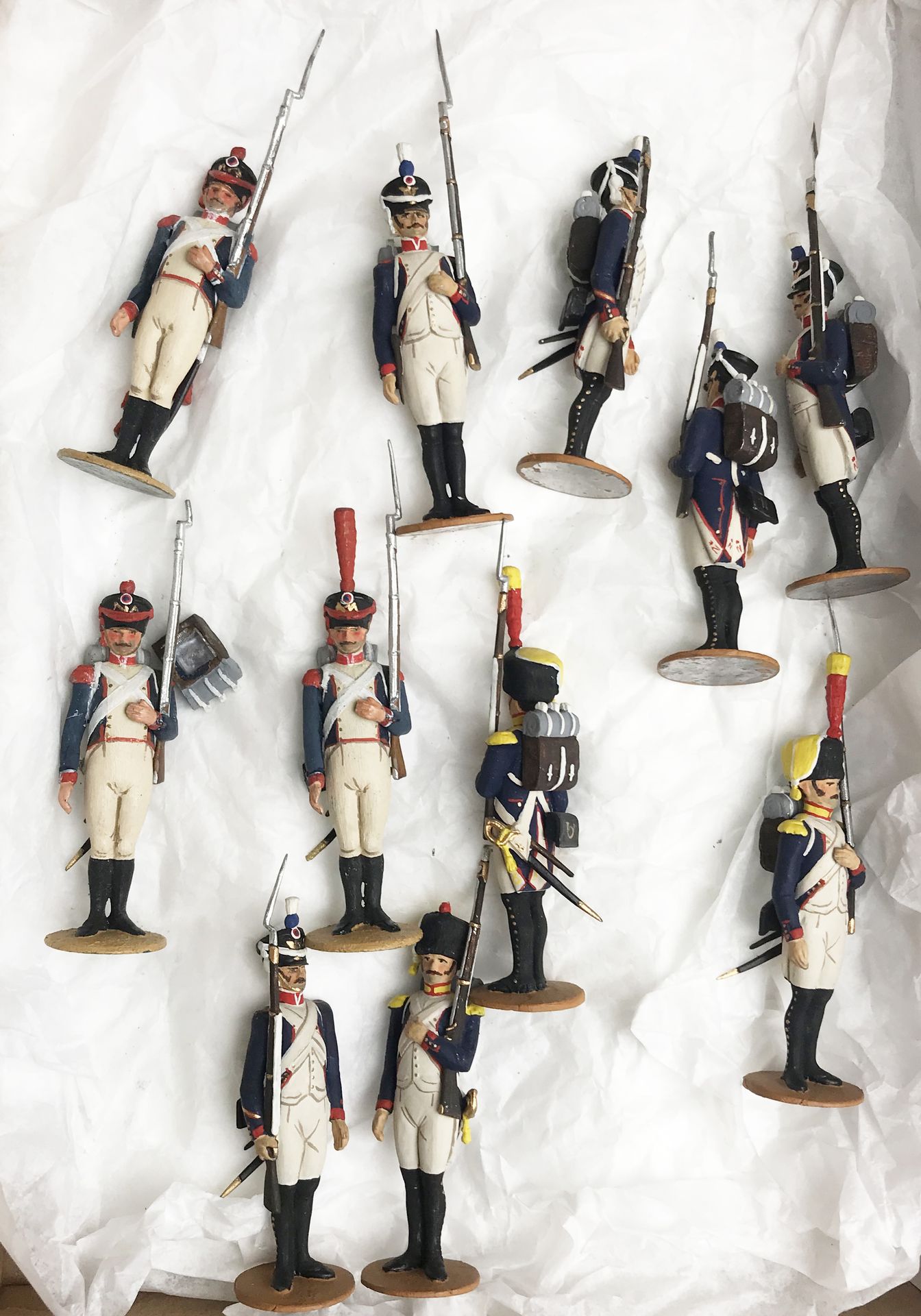 Null Métayer. Les Grenadiers à pied. 1 officier, 1 sous-officier, 1 tambour et 9&hellip;