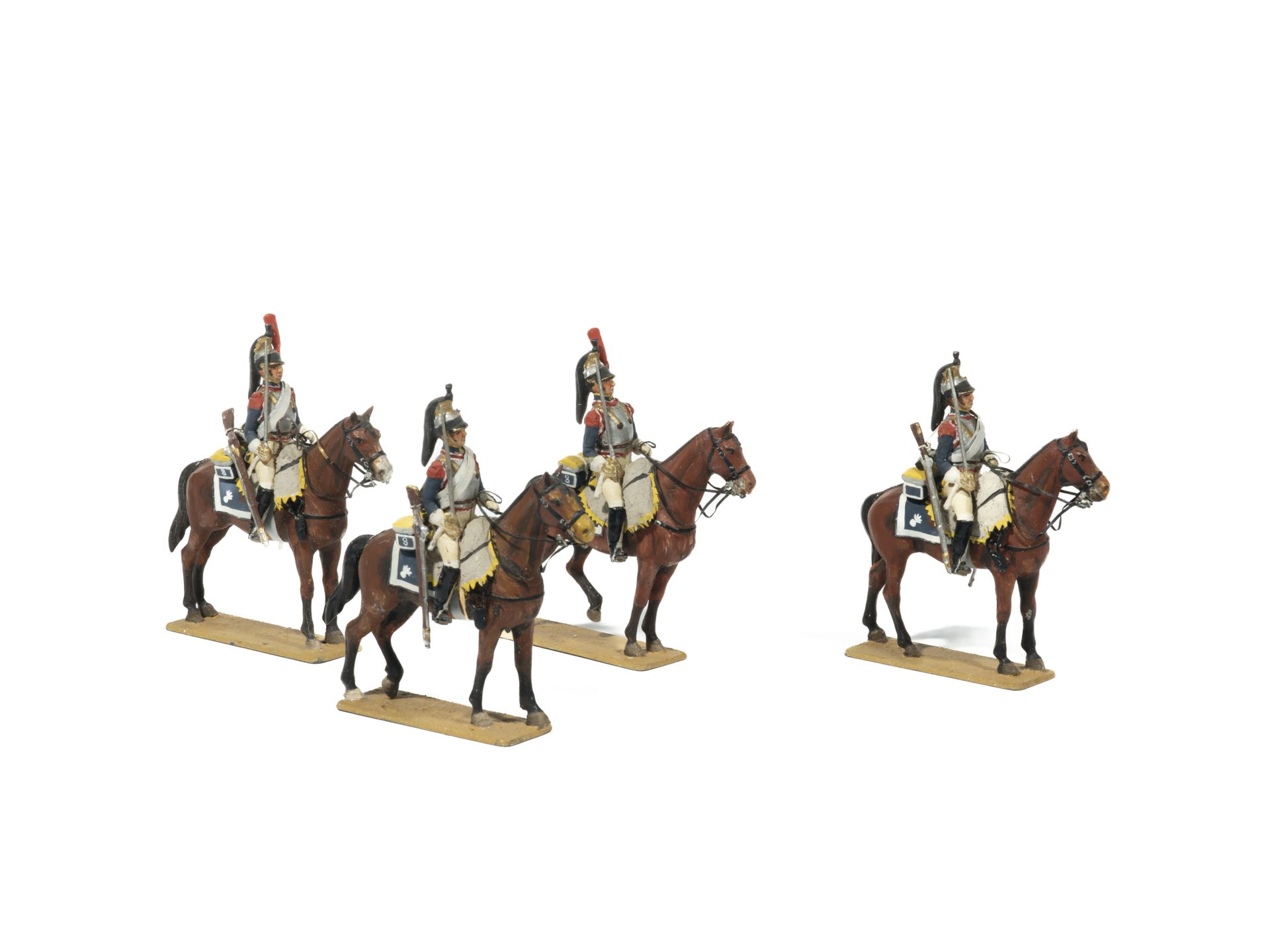Null Metayer. The Cuirassiers. 4 soldiers of the 8th Regiment. (4 fig.). T.B.E.