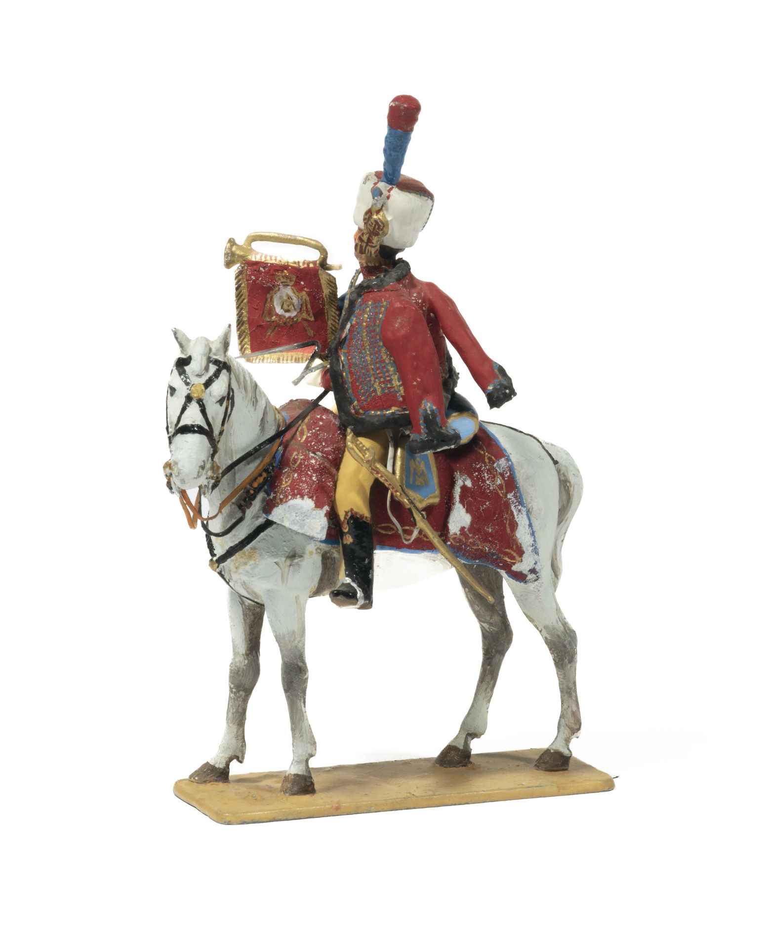 Null Métayer。帝国卫队的 "骑士"（Chasseurs à cheval）。小号穿戴整齐。(Oxydations)。(1张图)。