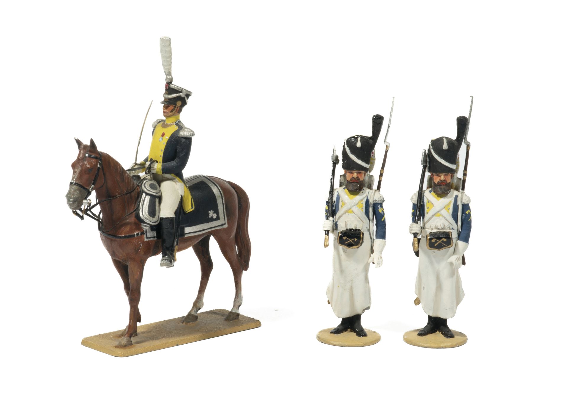 Null Métayer. La Legión del Vístula. Infantería. 1 oficial a caballo y 2 zapador&hellip;