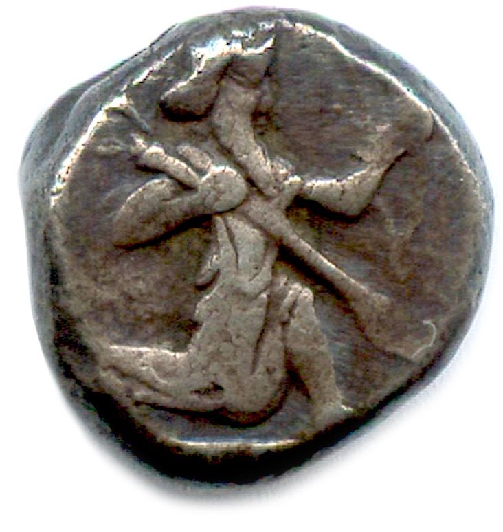 Null ROYAUME DES PERSES ACHÉMÉNIDES - DARIUS Ier 486-450

Le roi en archer. R/. &hellip;