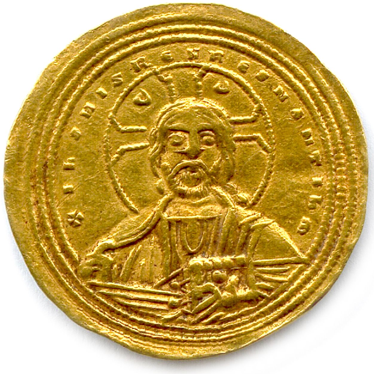 Null 巴斯尔二世和康斯坦丁八世 976年1月10日-1025年12月15日

IhS XIS REX REGNANTInm.基督的半身像。R/. BASIL&hellip;