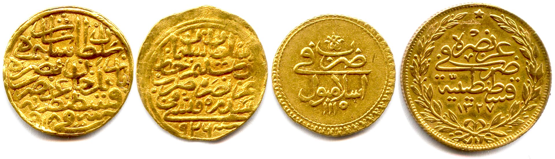 Null LES OTTOMANS EMPIRE Turquie 

Quatre monnaies d'or : 

Sultani de Selim Ier&hellip;