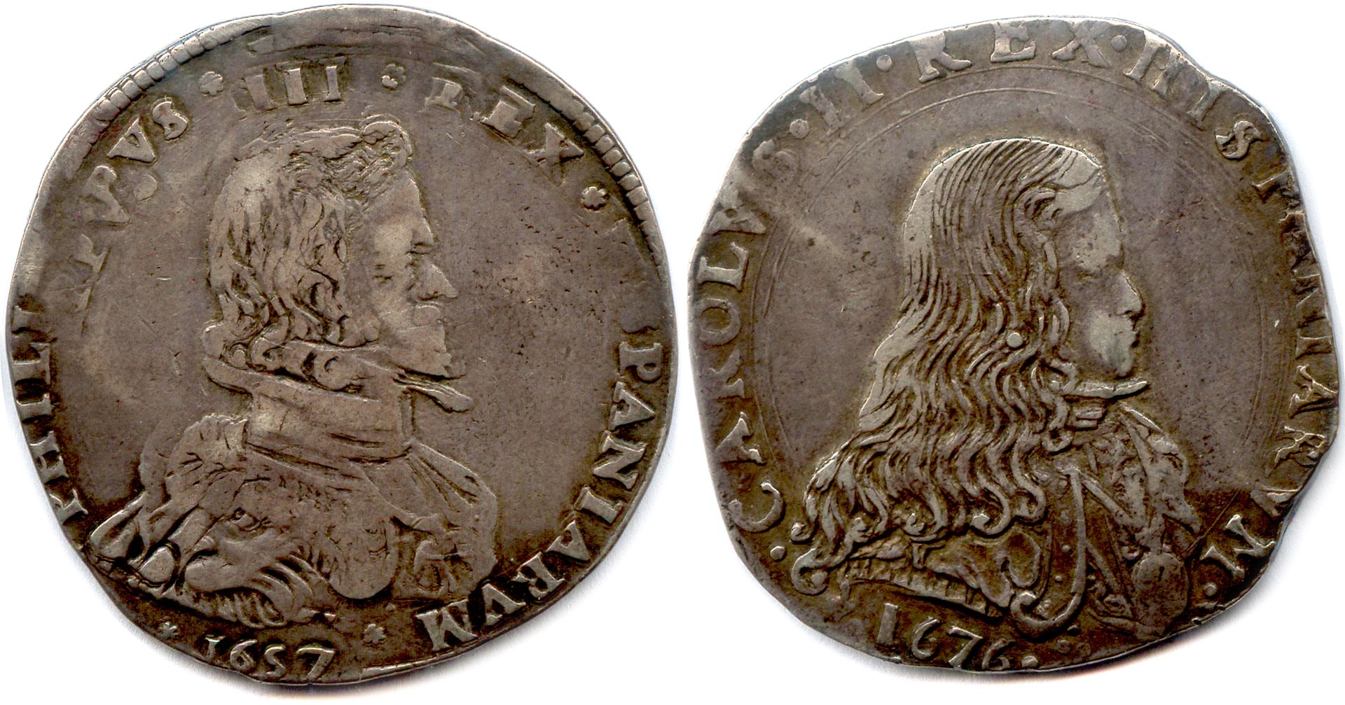 Null ITALIE - MILAN 

Deux monnaies d'argent : 

Filippo de Philippe IV 1657 ♦ D&hellip;