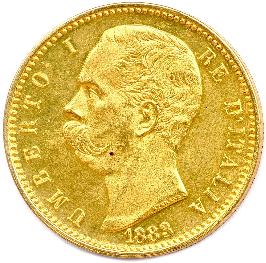 Null ITALIA - UMBERTO 9 enero 1878 - 29 julio 1900 
Dos monedas de oro (38,82 g)&hellip;