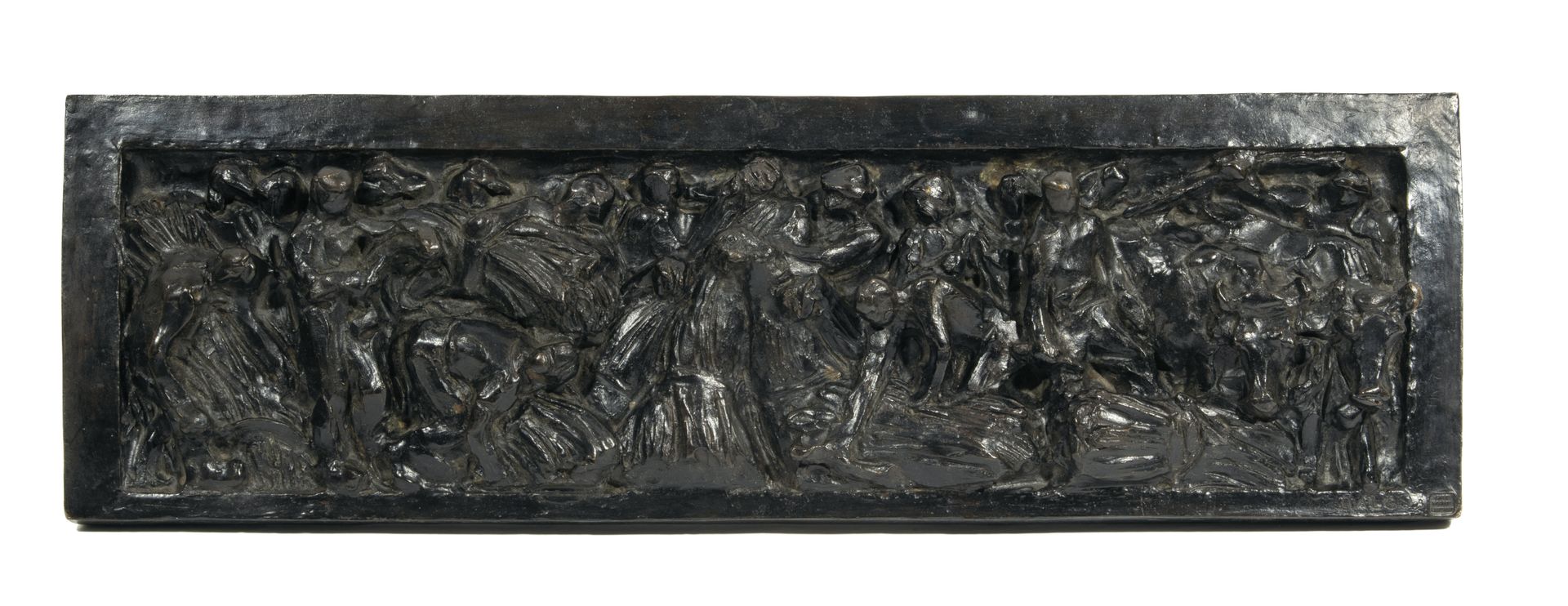 Null Aimé-Jules DALOU (1838-1902).
La moisson.
Bas-relief en bronze, signé en ba&hellip;