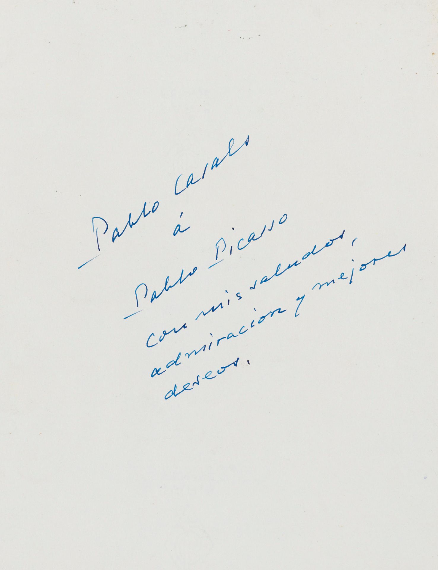 Pablo CASALS Pablo CASALS - A Pablo Picasso "Con mis saludos admiracion y mejore&hellip;