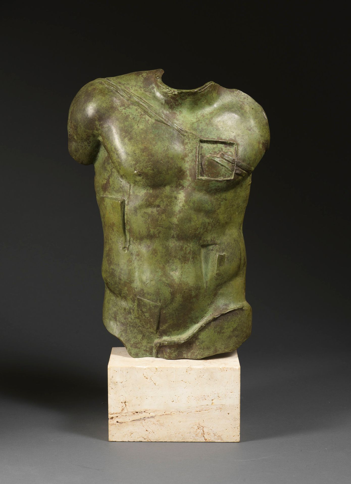 Igor Mitoraj Igor MITORAJ (1944-2014) - Perseo - Bronzo con patina verde sfumata&hellip;