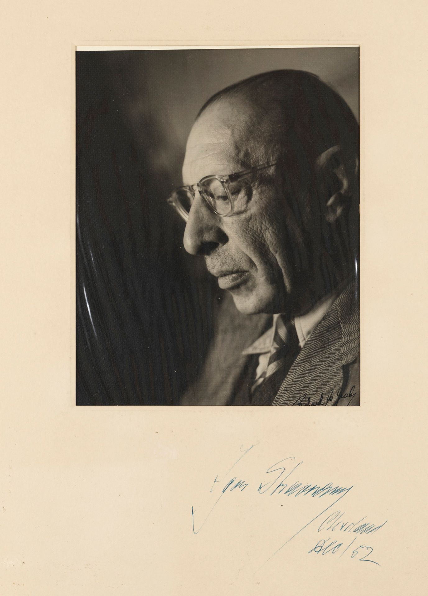 Richard de GRAB Richard de Grab - Igor Stravinsky - Silberabzug, signiert unten &hellip;