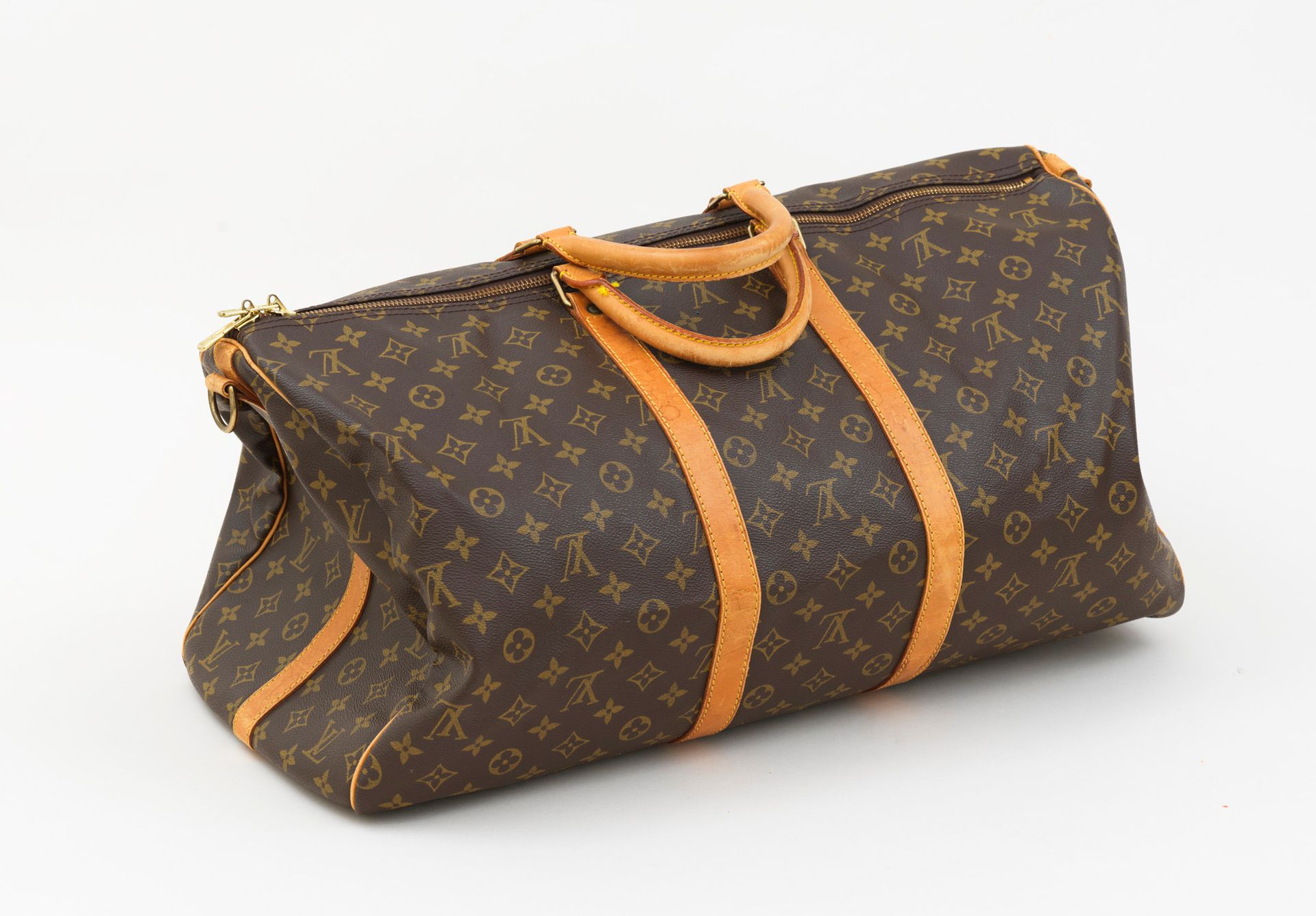 LOUIS VUITTON - Keepall 75 bag in monogram canvas and na…