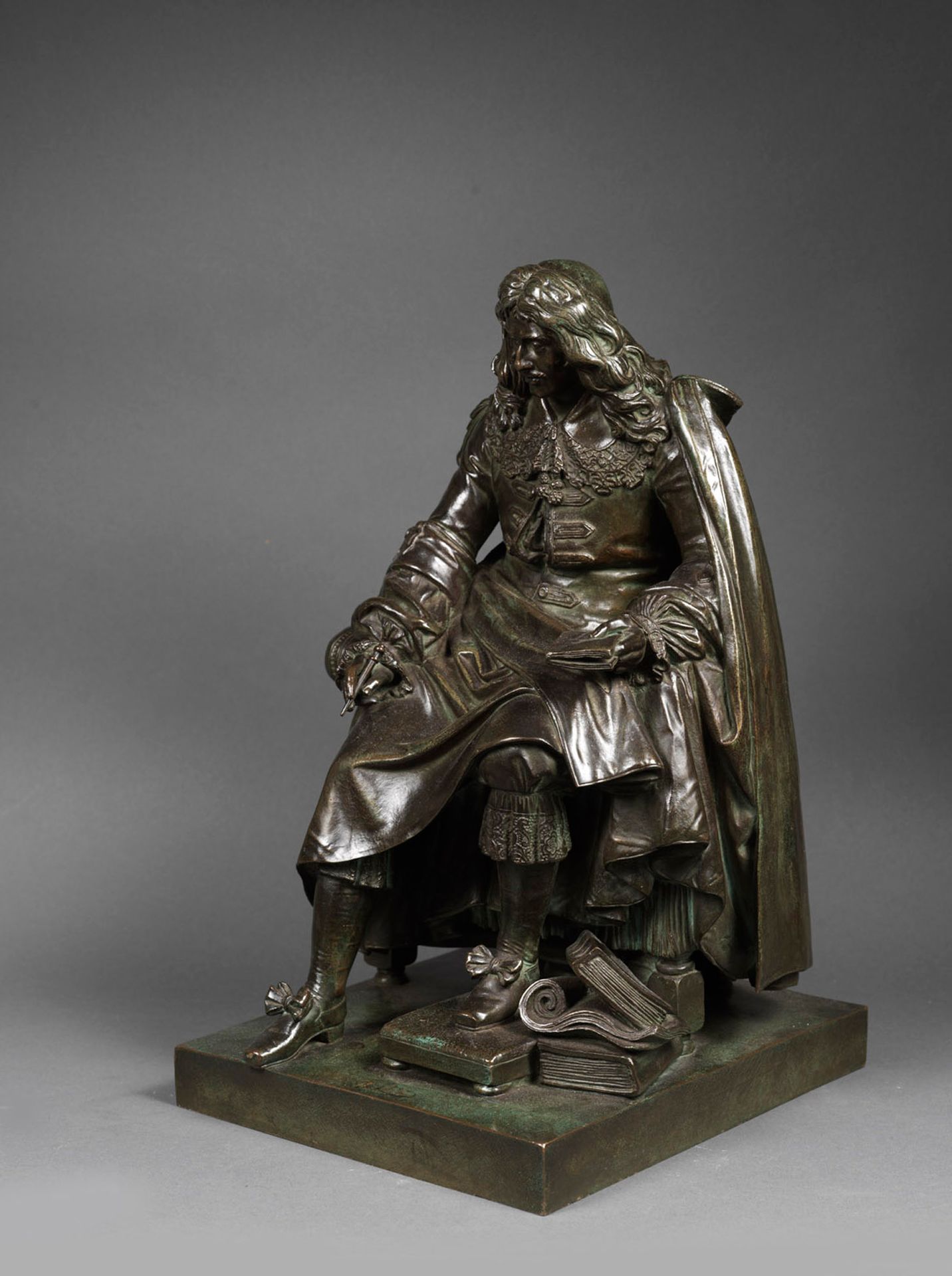Gabriel SEURRE 
Gabriel SEURRE (1795-1867) - Molière, 1841 - Bronze à patine bru&hellip;