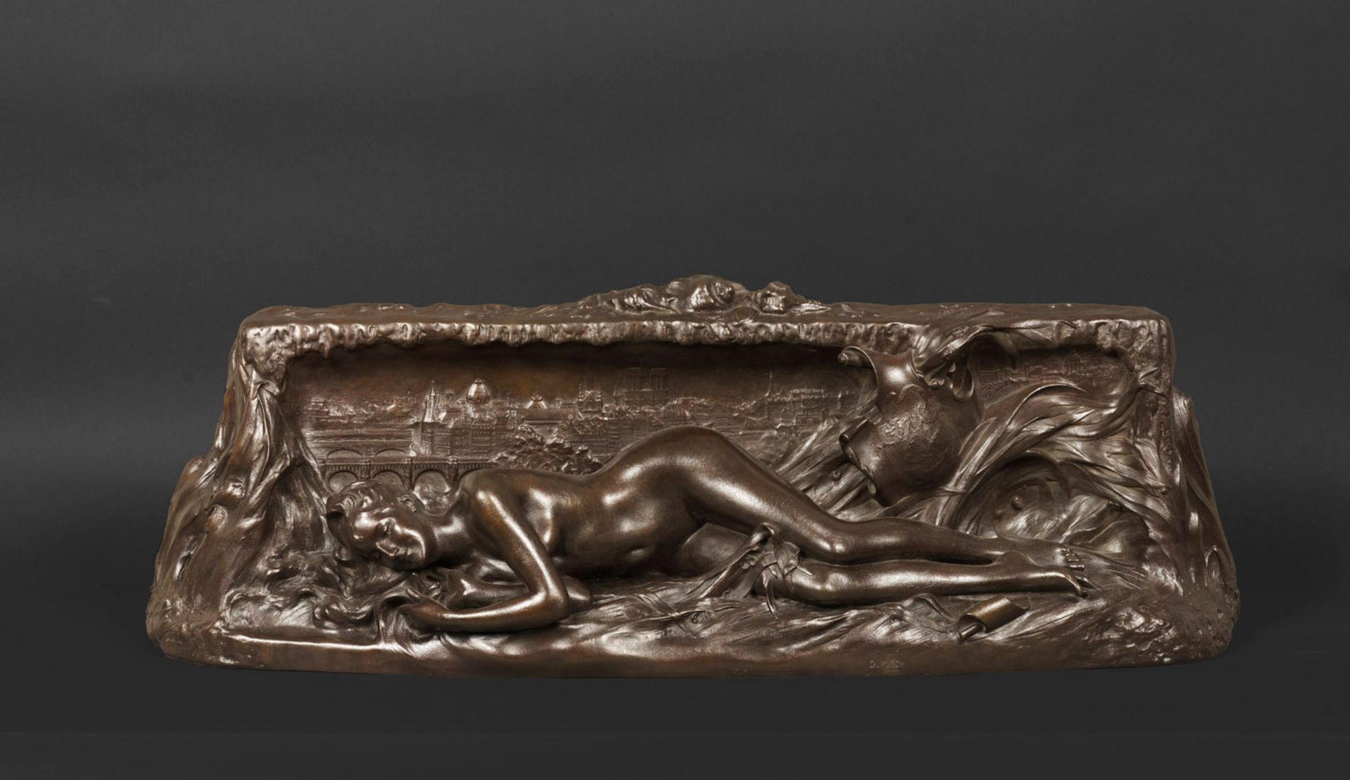 Denys PUECH 
Denys PUECH (1854-1942) - La Seine , 1886 - Bronze à patine brun so&hellip;