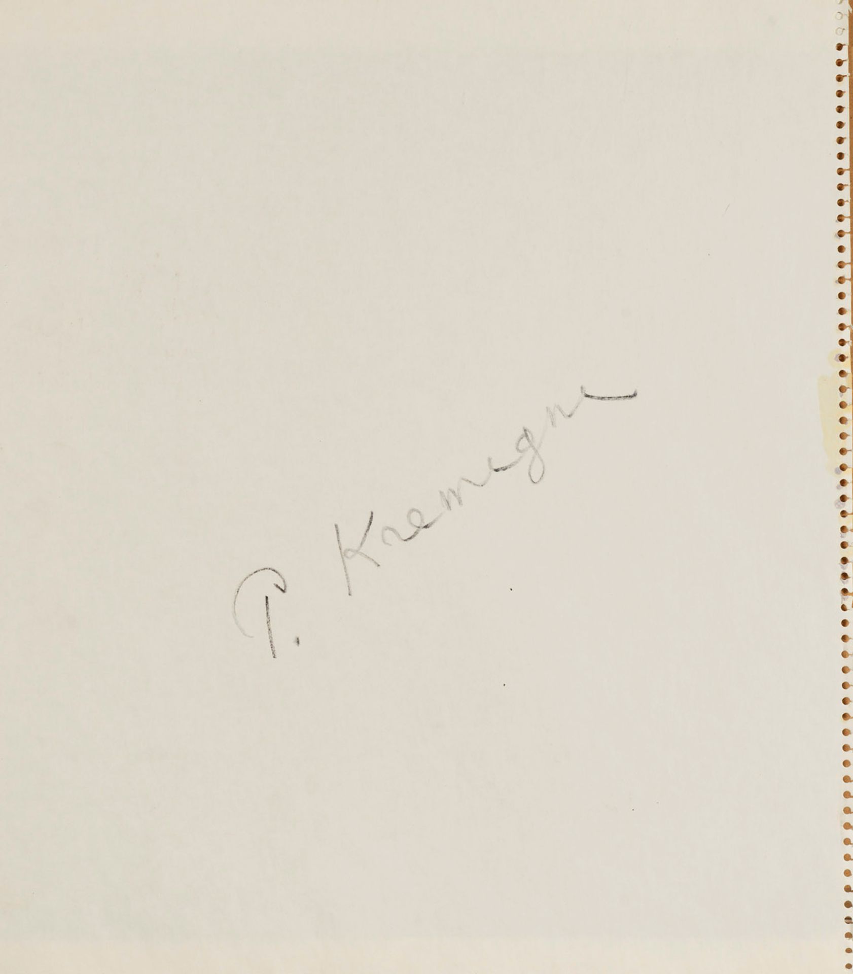 Pinchus KREMEGNE 
Pinchus KREMEGNE - Signature sur papier libre - 53 x 45 cm - P&hellip;