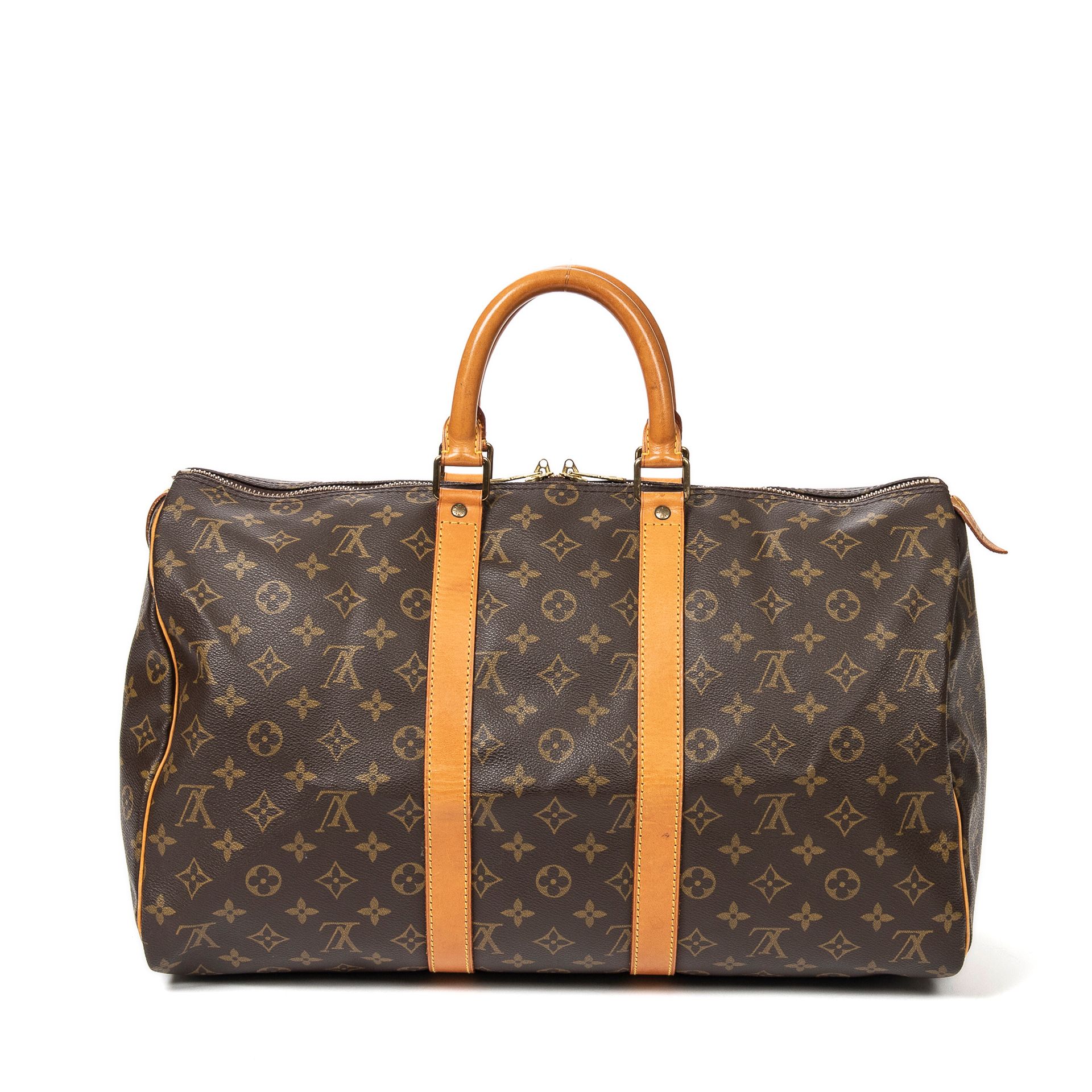 Louis Vuitton LOUIS VUITTON- Sac Keepall 45 – en toile enduite monogramme et cui&hellip;