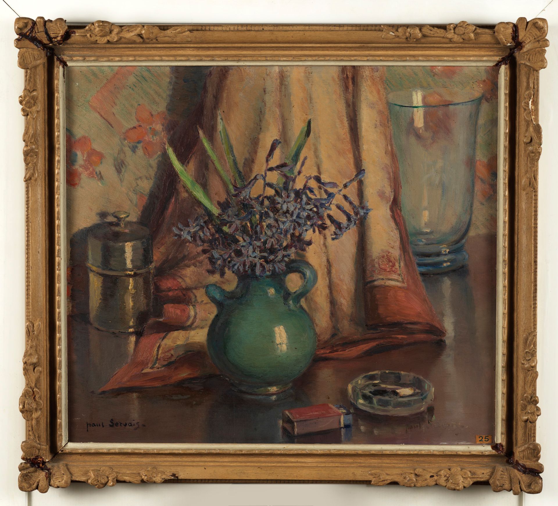 Paul SERVAIS Paul SERVAIS (1867-1931) - Still life - Oil on panel signed lower l&hellip;