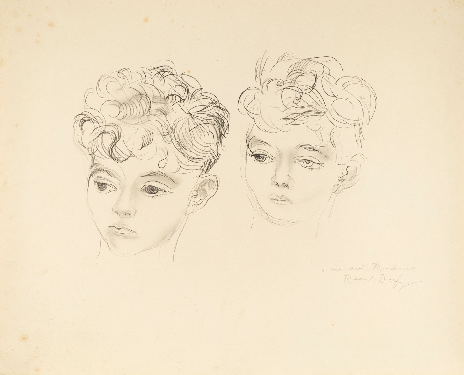 Raoul DUFY 拉乌尔-杜菲（后）--鲁丁斯科医生的孩子们--平版印刷 - 45,5 x 56 cm