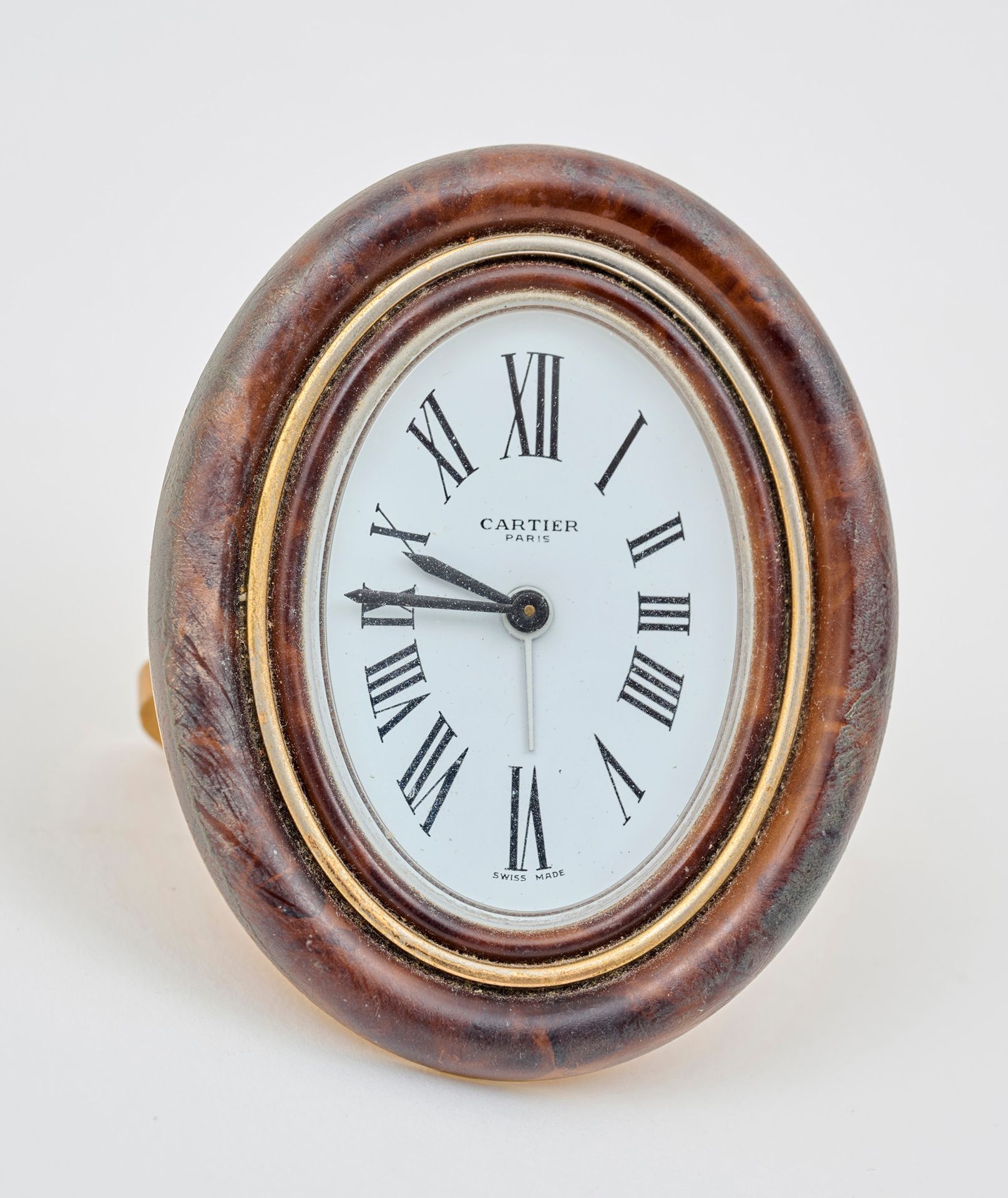 Cartier CARTIER - Reloj de mesilla de noche de metal dorado con alarma - Caja ov&hellip;