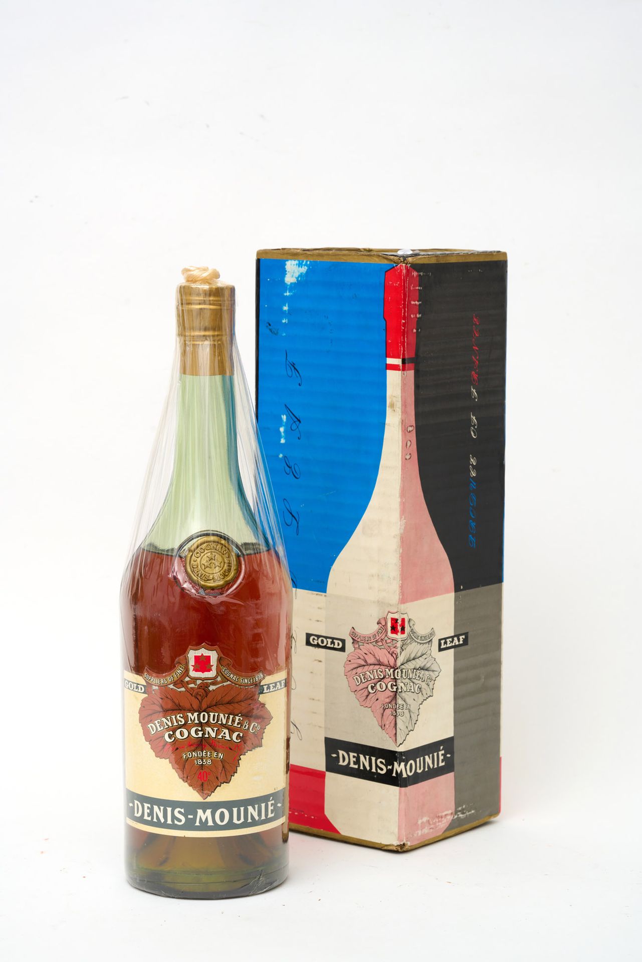 Vin et alcool 1 bottle COGNAC Denis Mougnié (Mid-shoulder level, faded label, fi&hellip;
