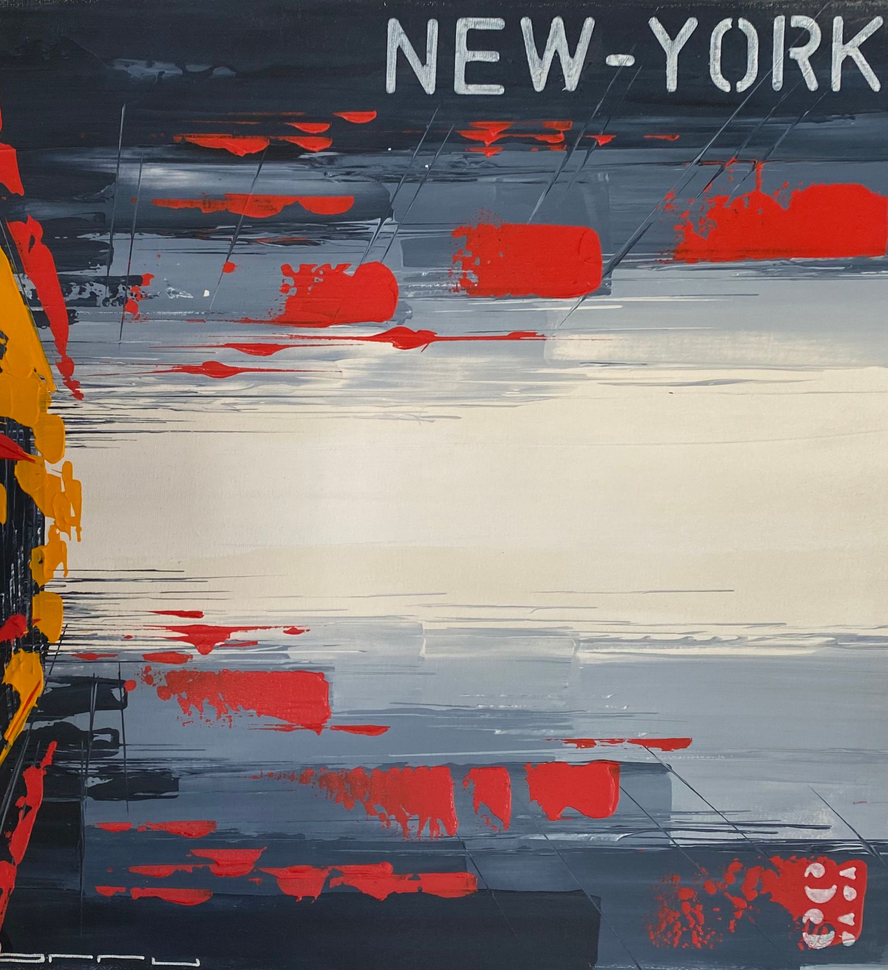 Thierry ORRU NEW YORK 55 - Acrylique sur toile - 40 x 40 cm