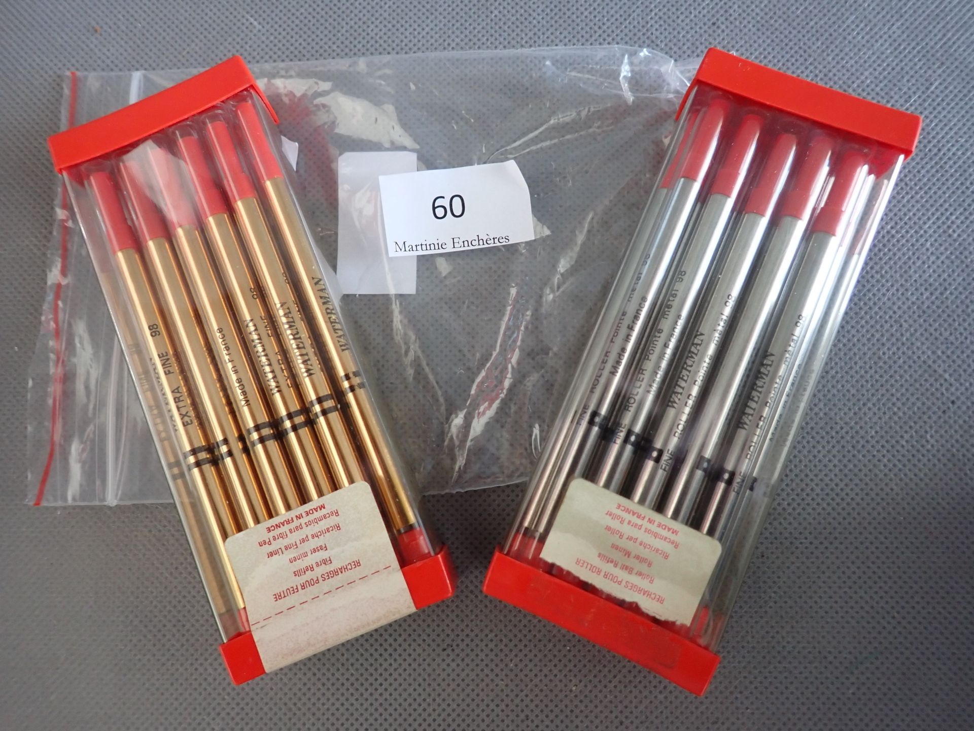 Null WATERMAN Set of 2 refills for red pen