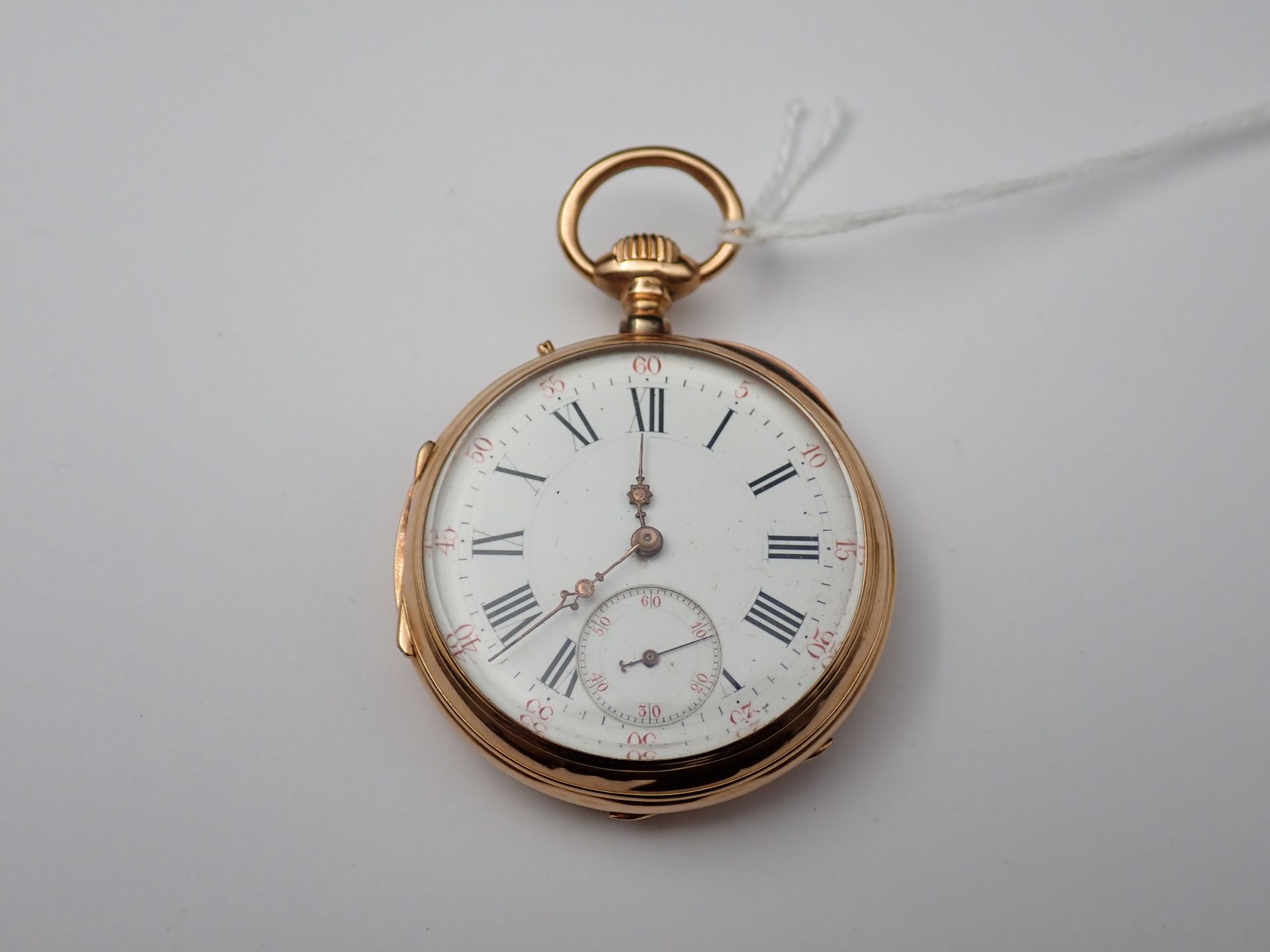 Null Pocket watch, gold case and inner shell, weight 70.8g such
