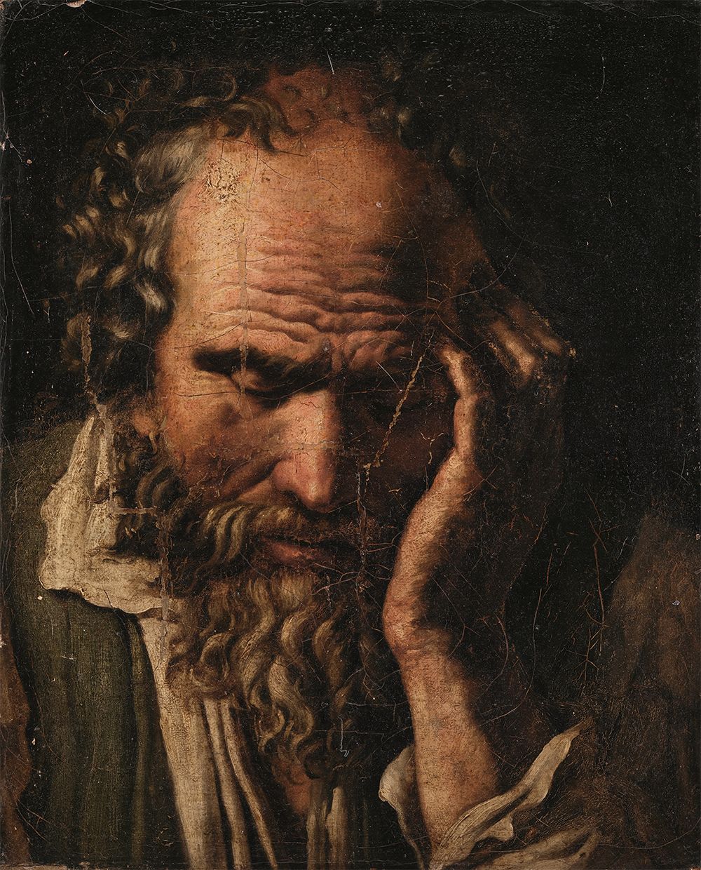 Null ANNE-LOUIS GIRODET DE ROUSSY TRIOSON（1767-1824 年）的作品，《大胡子男人头部研究》，布面油画，45.5 &hellip;