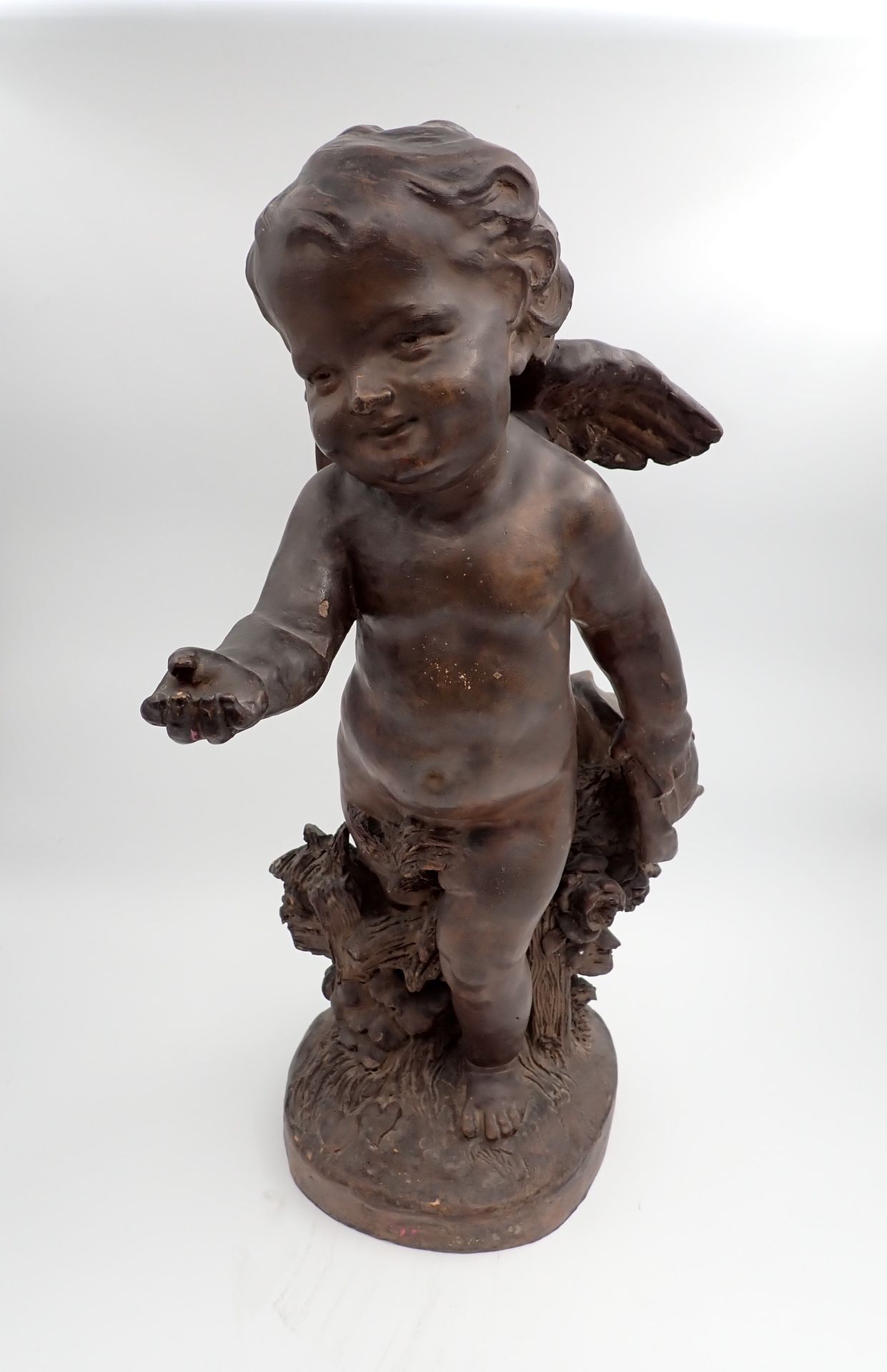 Null CUPIDON Terracotta proof, H 44 cm (chips and firing cracks and restoration &hellip;