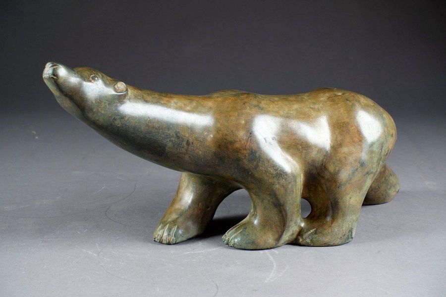Pierre Chenet, sculpteur animalier du XXe siècle. Big Polar Bear. Proof in patin&hellip;