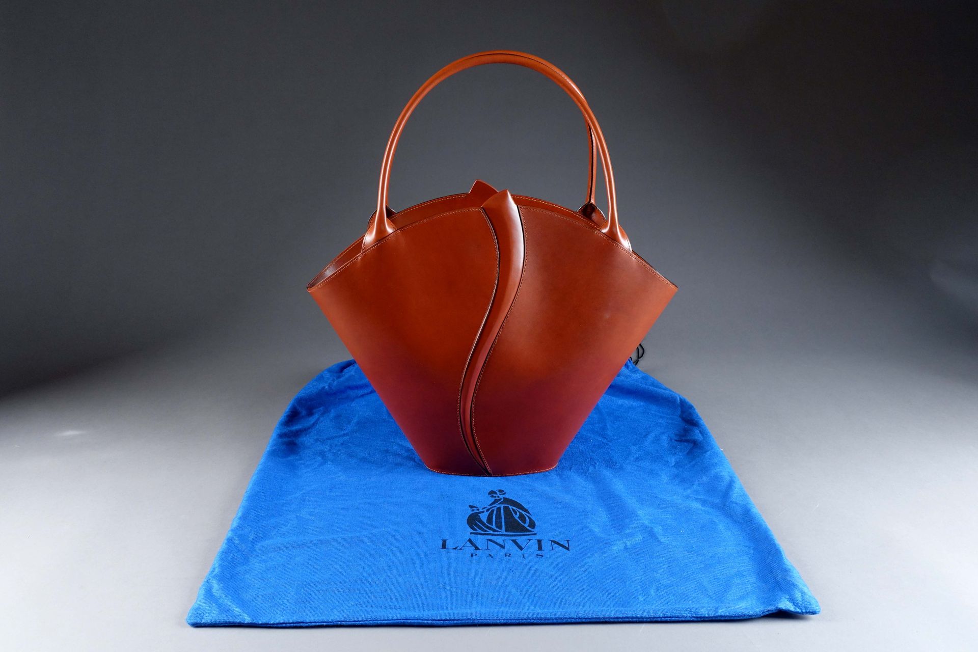 LANVIN. Large tote bag. One inside zippered pocket. Leather. Size : 40 x 50 cm. &hellip;