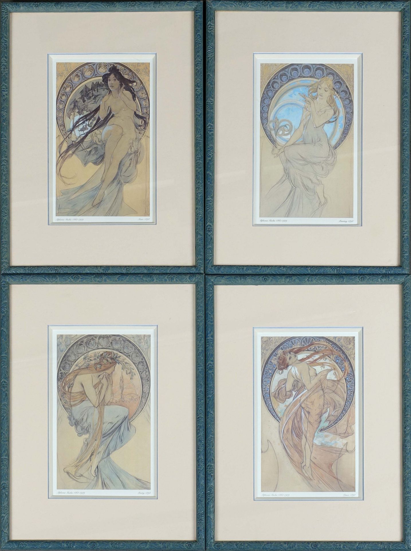 Alphonse MUCHA (1860-1939). Primavera. Dimensioni: 72 x 29 cm - Danza, musica, p&hellip;