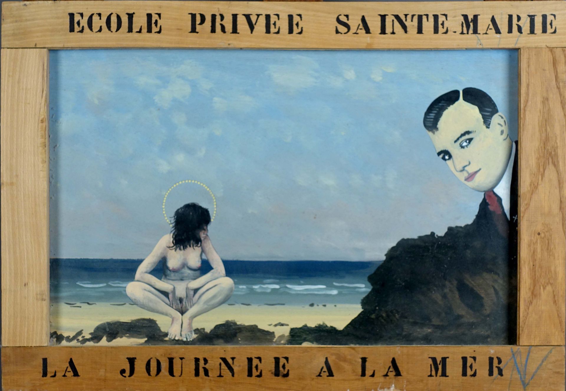 Francis Marshall (1946). Private school Sainte-Marie. Oil on panel, signed on th&hellip;