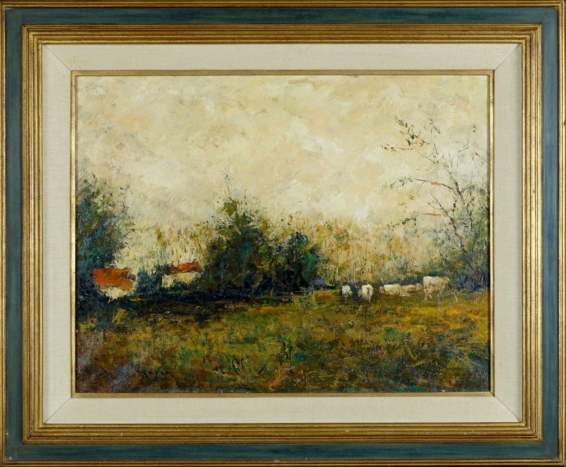 Maurice de Meyer (1911-1999). Paisaje del país. Óleo sobre lienzo, firmado abajo&hellip;