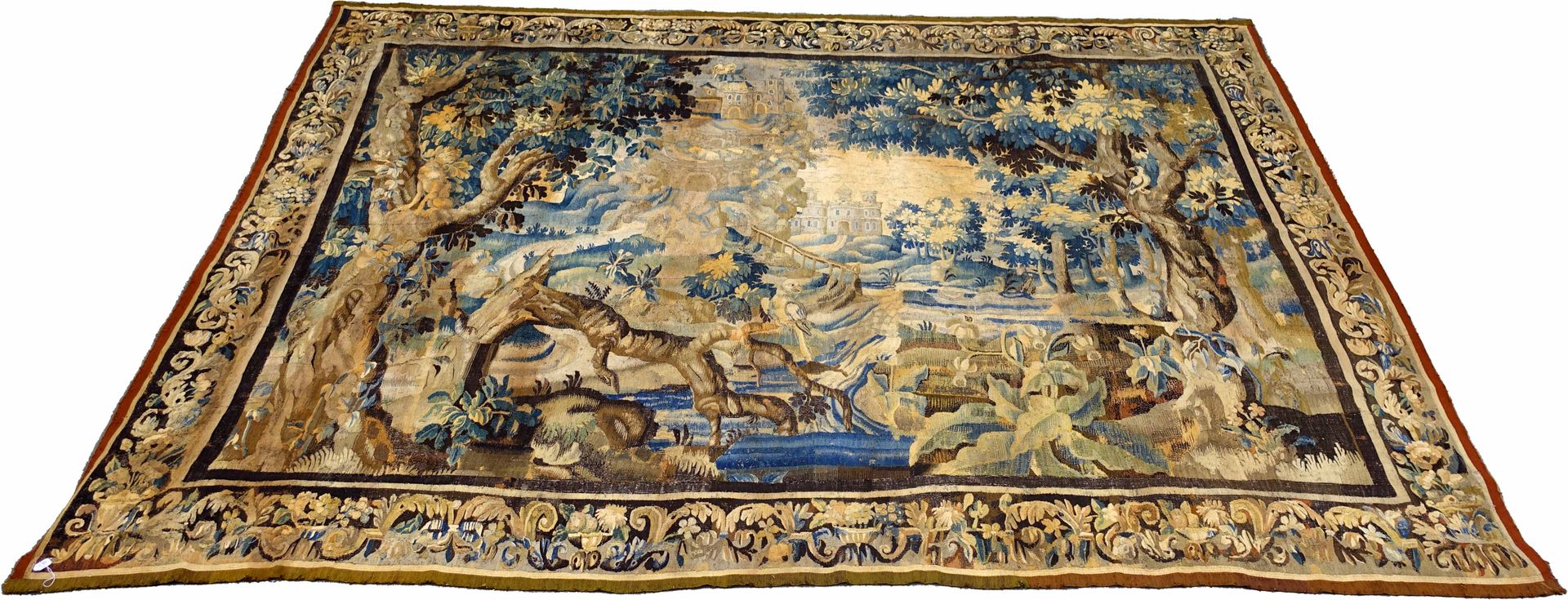 Tapisserie verdure. It represents a large forest landscape crossed by a river wi&hellip;