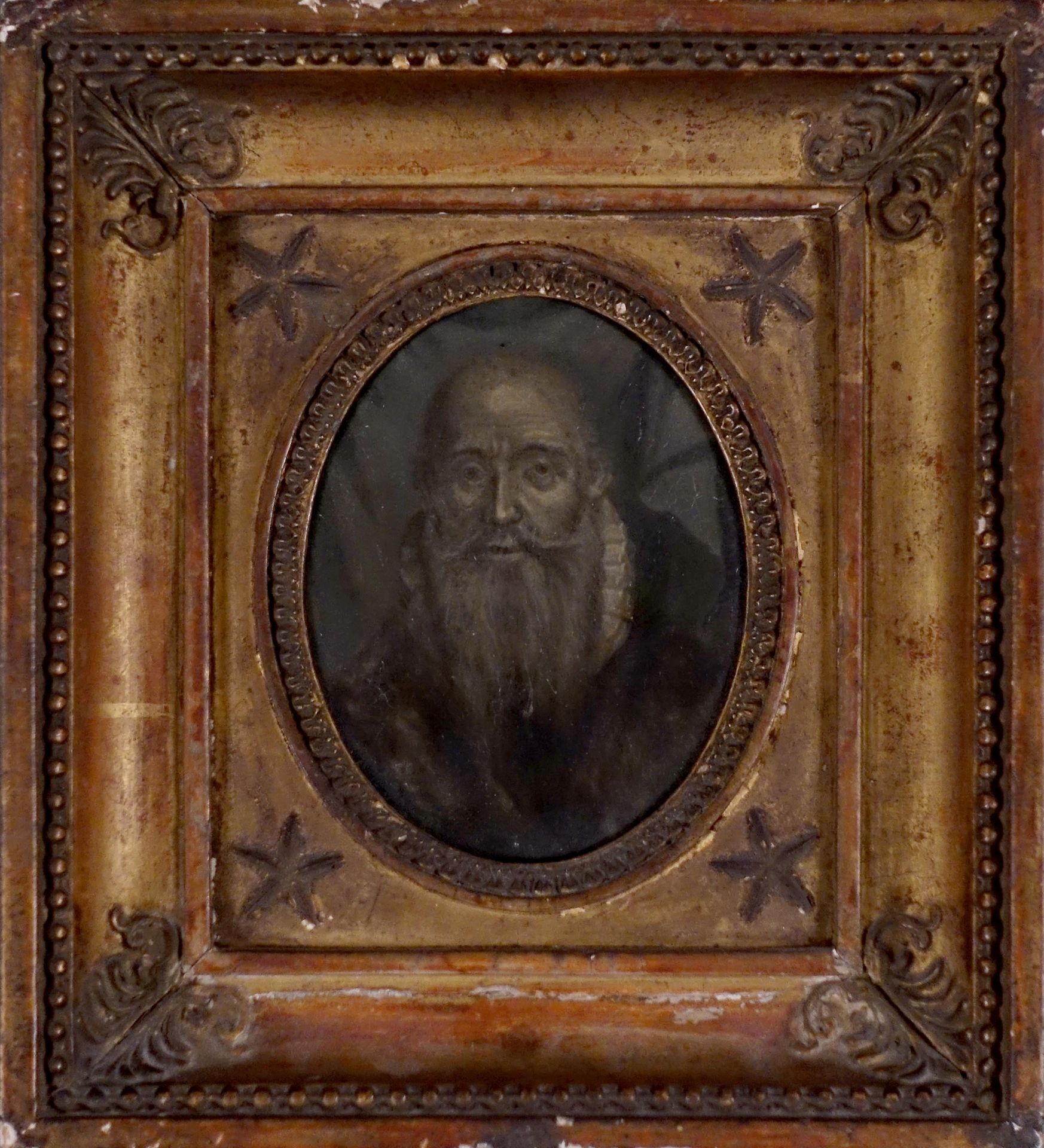 Ecole Italienne. XIXe siècle. Portrait d’homme. Miniature sur cuivre. Dimensions&hellip;