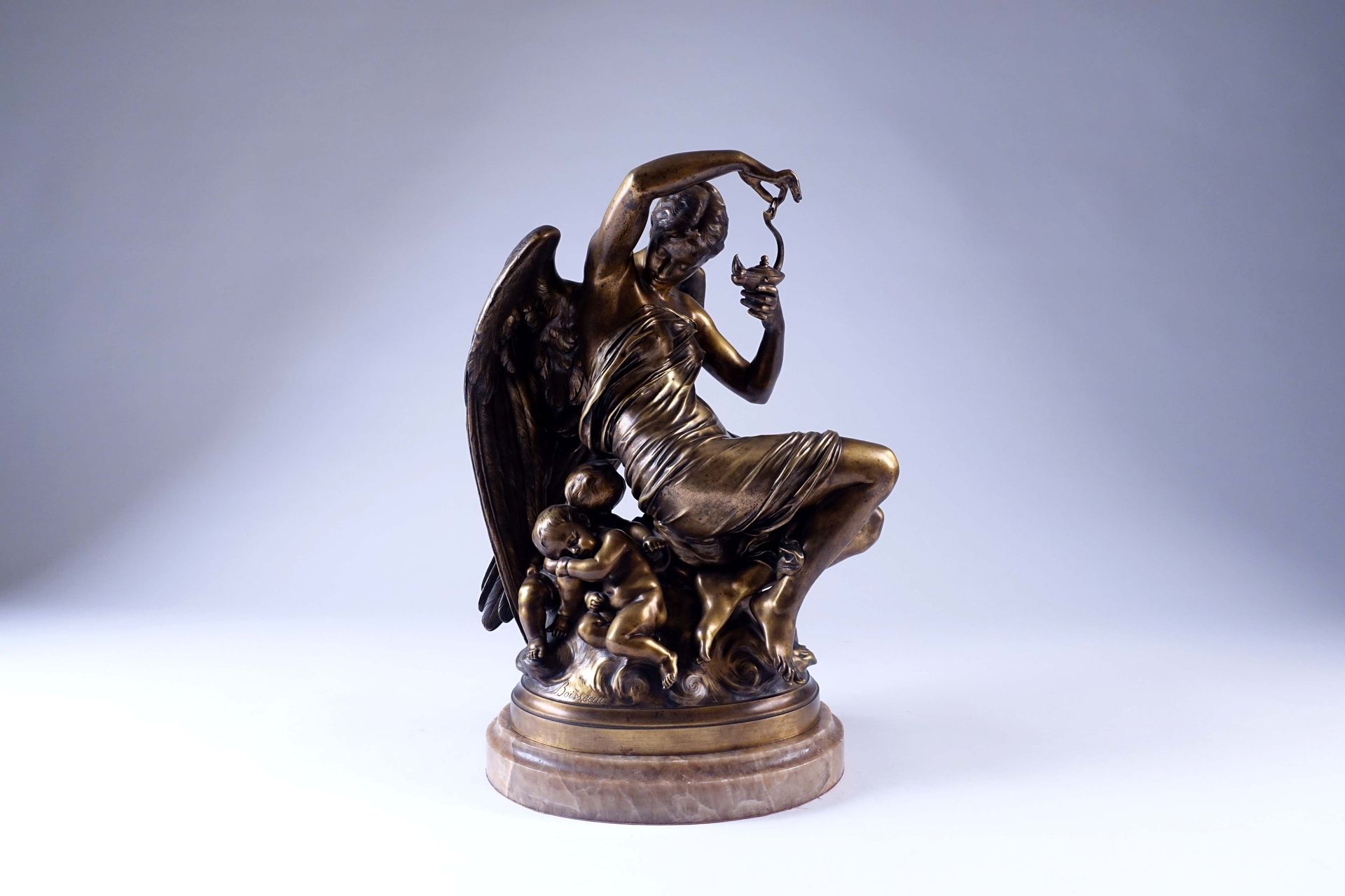 Emile André Boisseau (1842-1923), d’après. Le Crépuscule, épreuve en bronze doré&hellip;