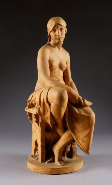 Emile Namur (sculpteur, Bruxelles 1852-1908) Cendrillon.
Epreuve en terre cuite &hellip;