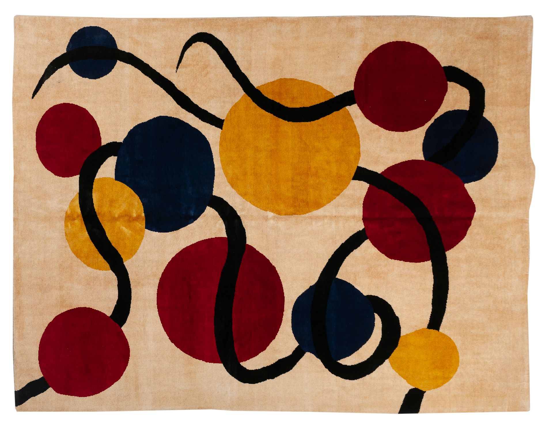 Null Tapis moderne contemporain XXème - D'après Calder (1898-1976) - Tapis en la&hellip;