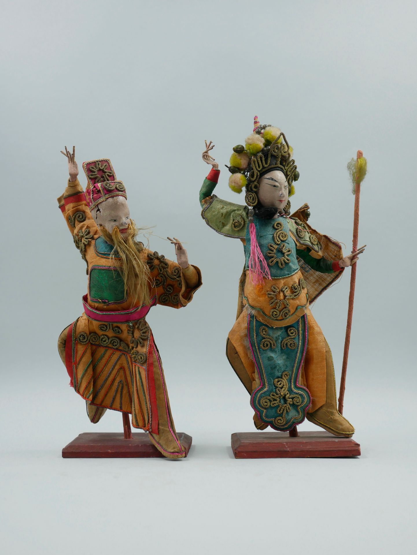 Null CHINA. Boiled cardboard puppets representing opera characters. Early 20th c&hellip;