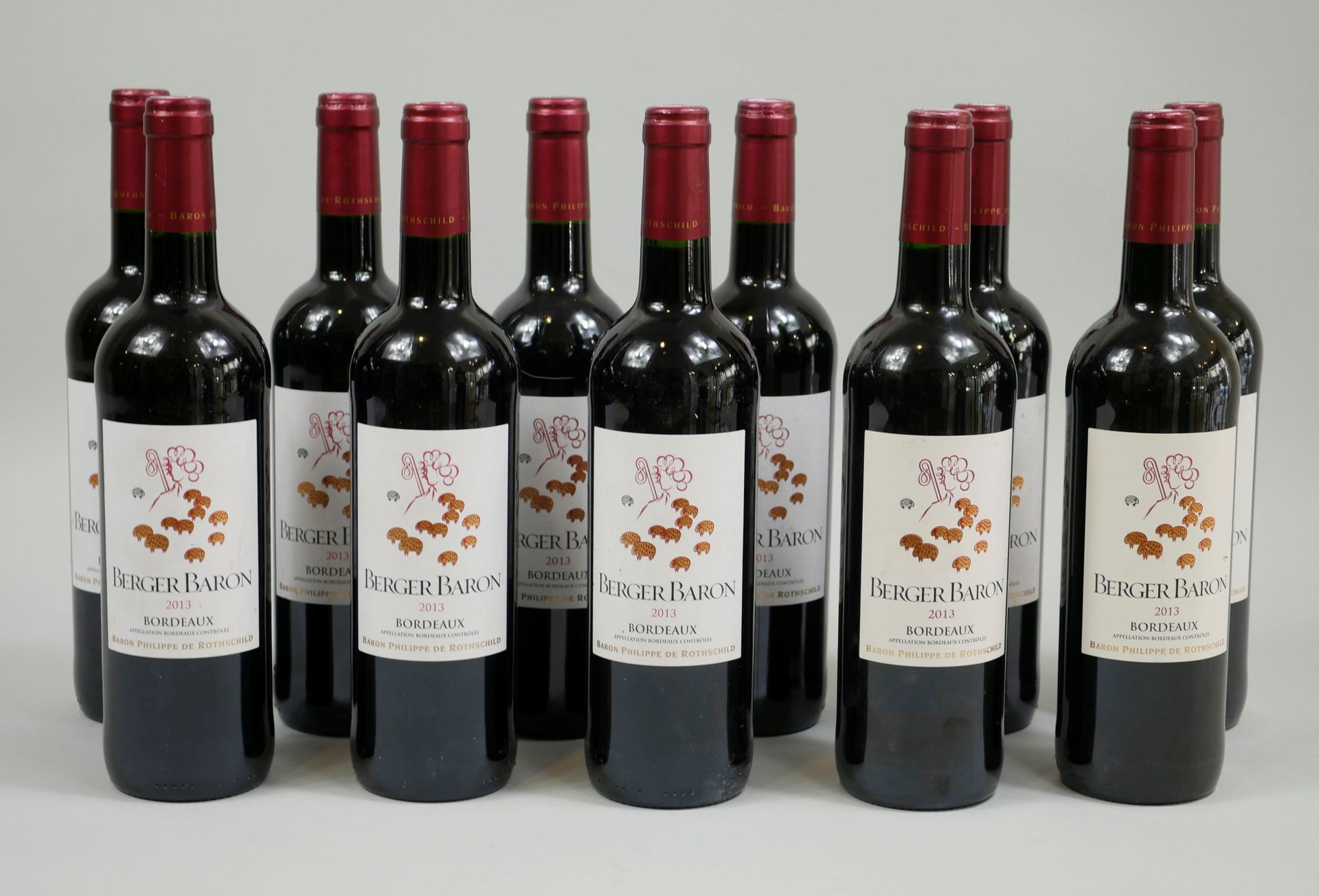 Null 11 bottles Berger Baron Philippe de Rothschild, Bordeaux, 2013