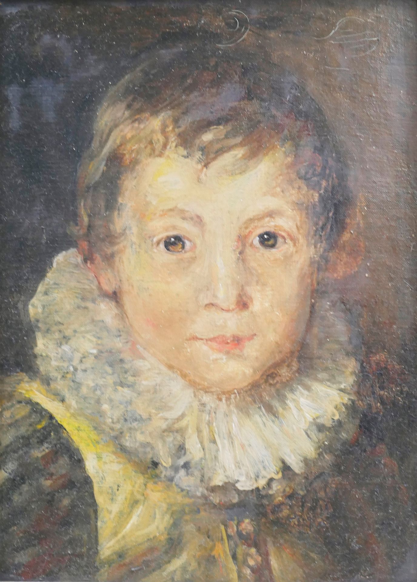 Null French school, beginning of the 20th century. Boy with a strawberry. Oil on&hellip;