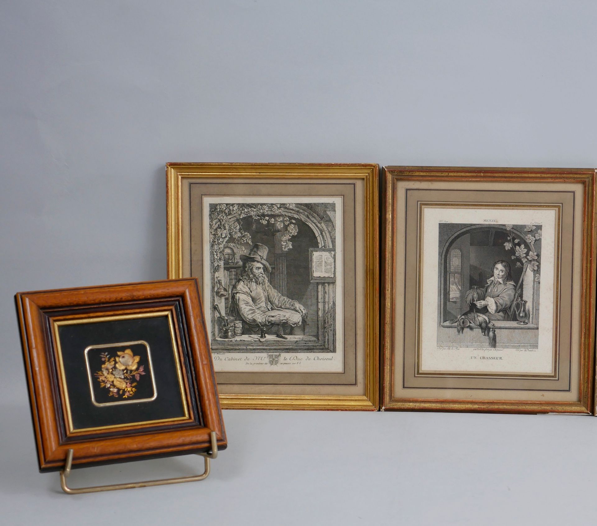 Null Lot of frames and paintings, oil on canvas, drawings, engravings, wood and &hellip;