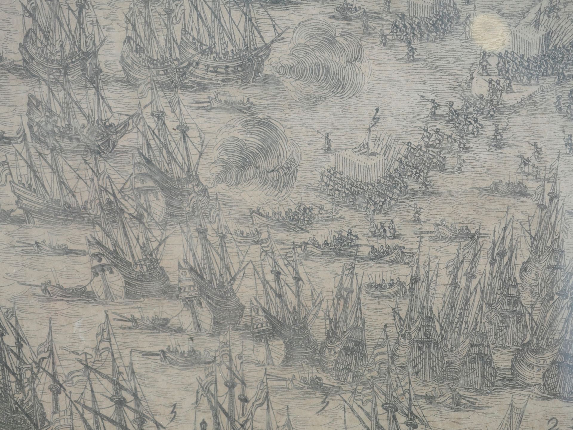 Null 
D'après Jacques CALLOT (1592-1635). Le Siège de l île de Ré. Gravure. Noté&hellip;
